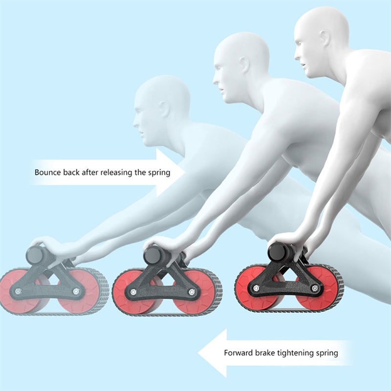 AbFlex Pro - Double Wheel Ab Roller with Automatic Springback